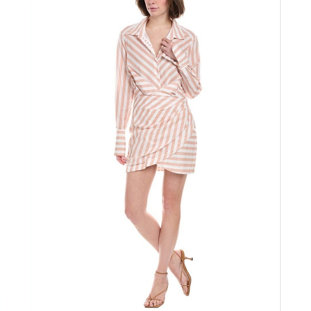 Le Superbe Montmartre Wrap Mini Dress Sandy Pink New Black Rabbit Gus Birney - Picture 9 of 12